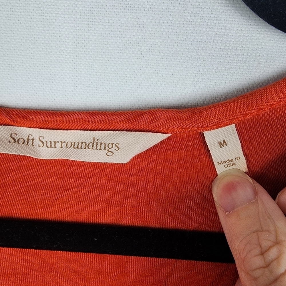 Soft Surroundings Mixed‎ Media Bell Sleevs Tunic Size Medium - Picture 3 of 6